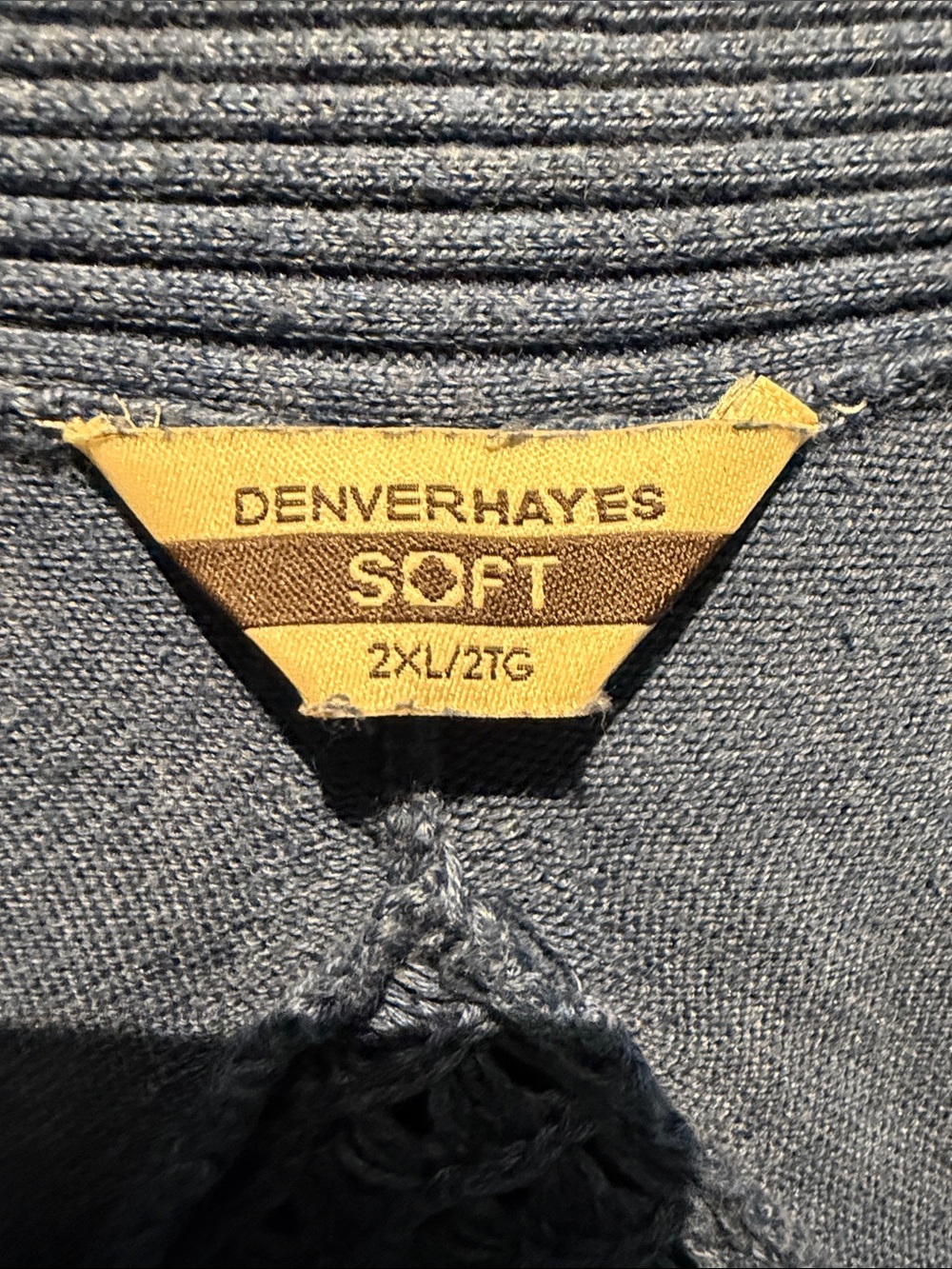 Denver Hayes Open-Front Cardigan Sweater - Navy Blue - Picture 2 of 3